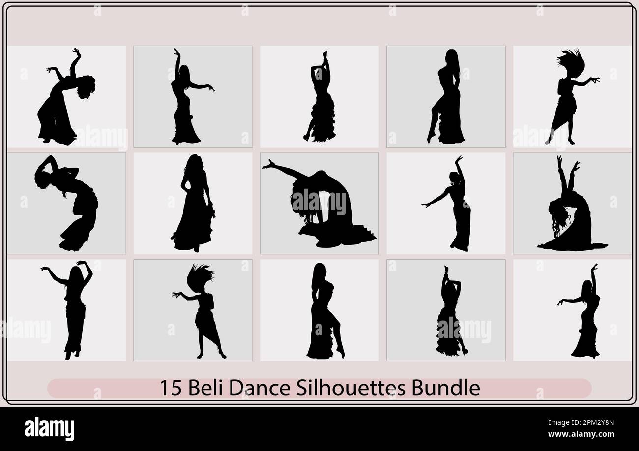 Six silhouette collection of female modern contemporary ballet dancer.  Professional ballet dancer posing. Beautiful female young tutu woman  ballerina dancers characters set. Performer beauty exercise:: tasmeemME.com