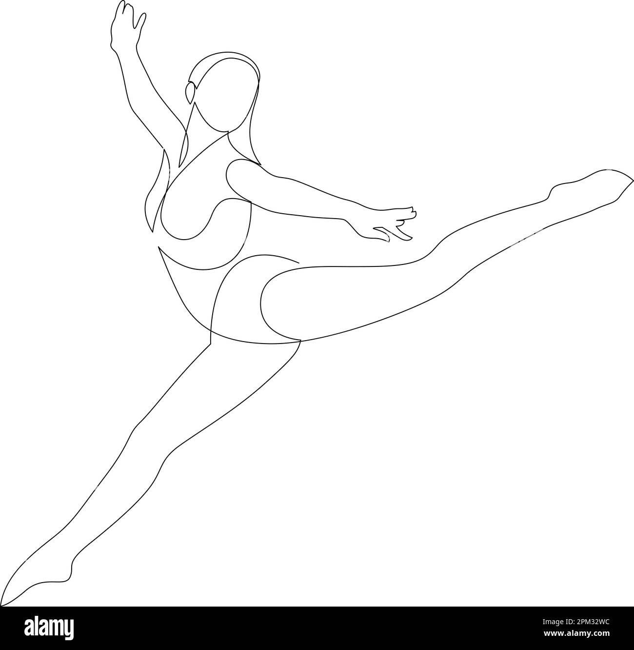 Female ballet dancers stretching Stock Vector Images Alamy