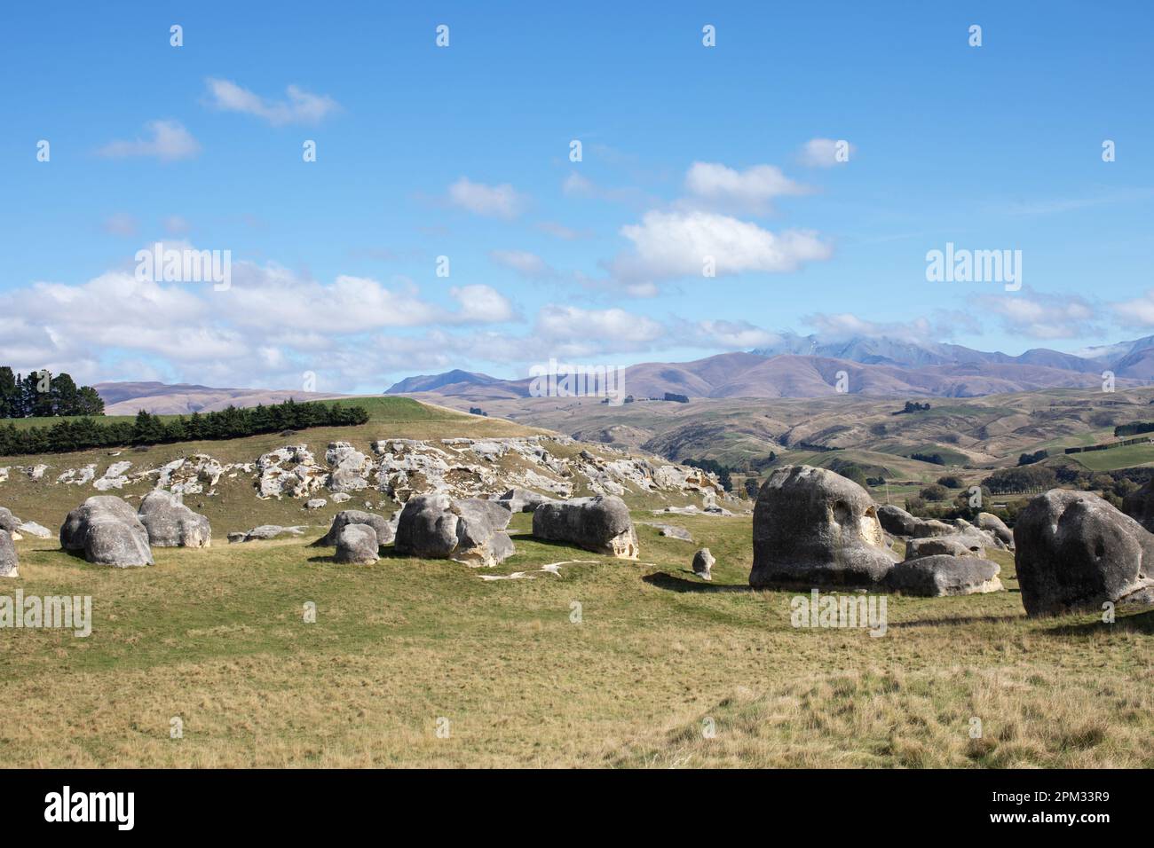 Elephant Rocks in North Otago, New Zealand. Tourist places. Natural ...