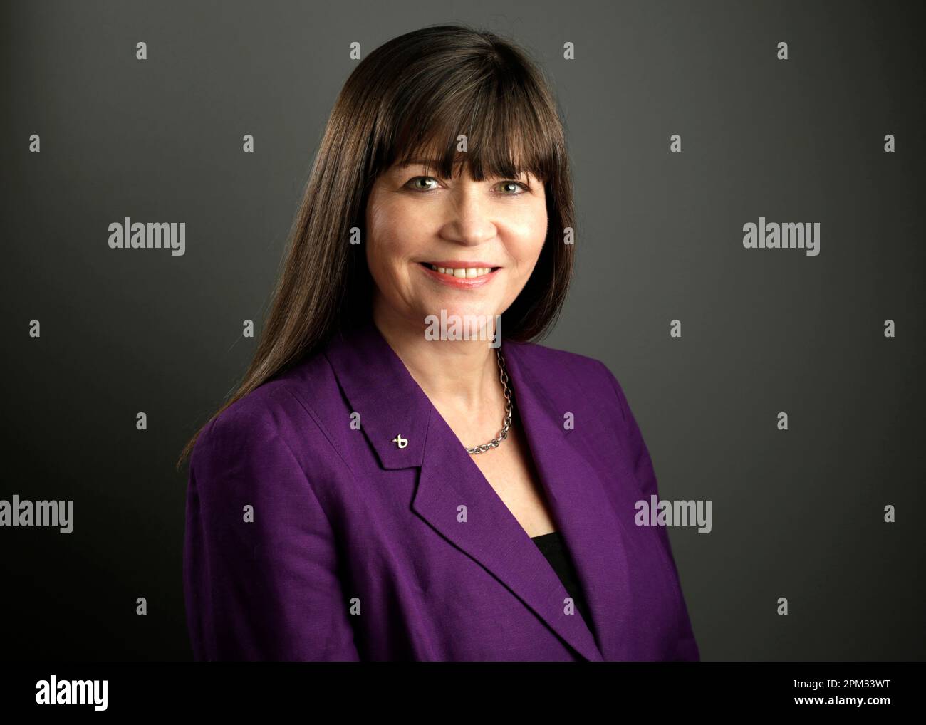 Headshot portrait of Clare Haughey, SNP MSP Stock Photo