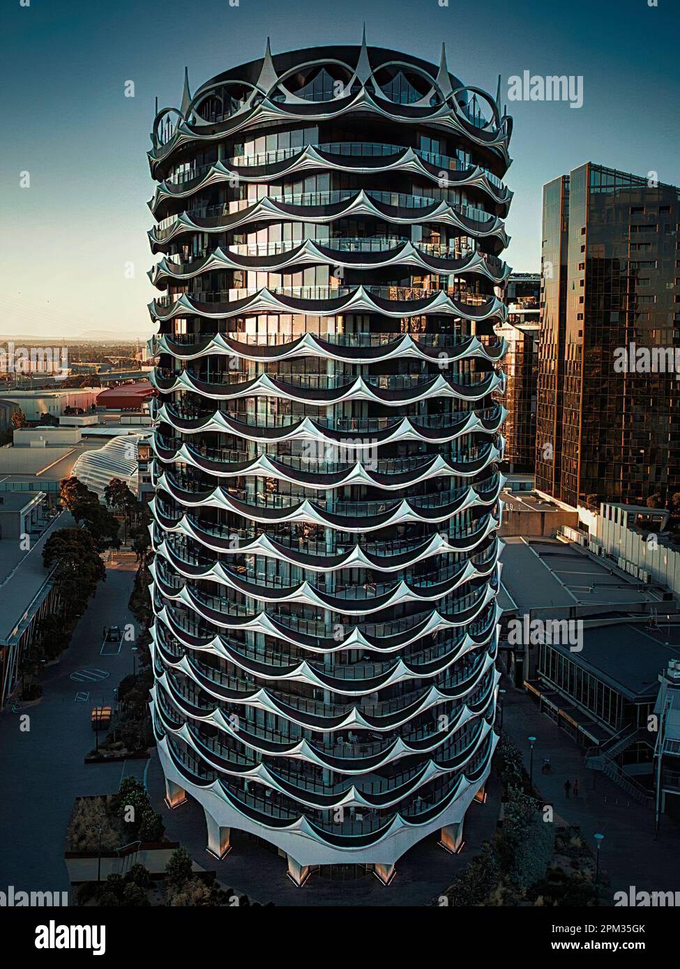 Fish Scale Tower Stock Photo Alamy