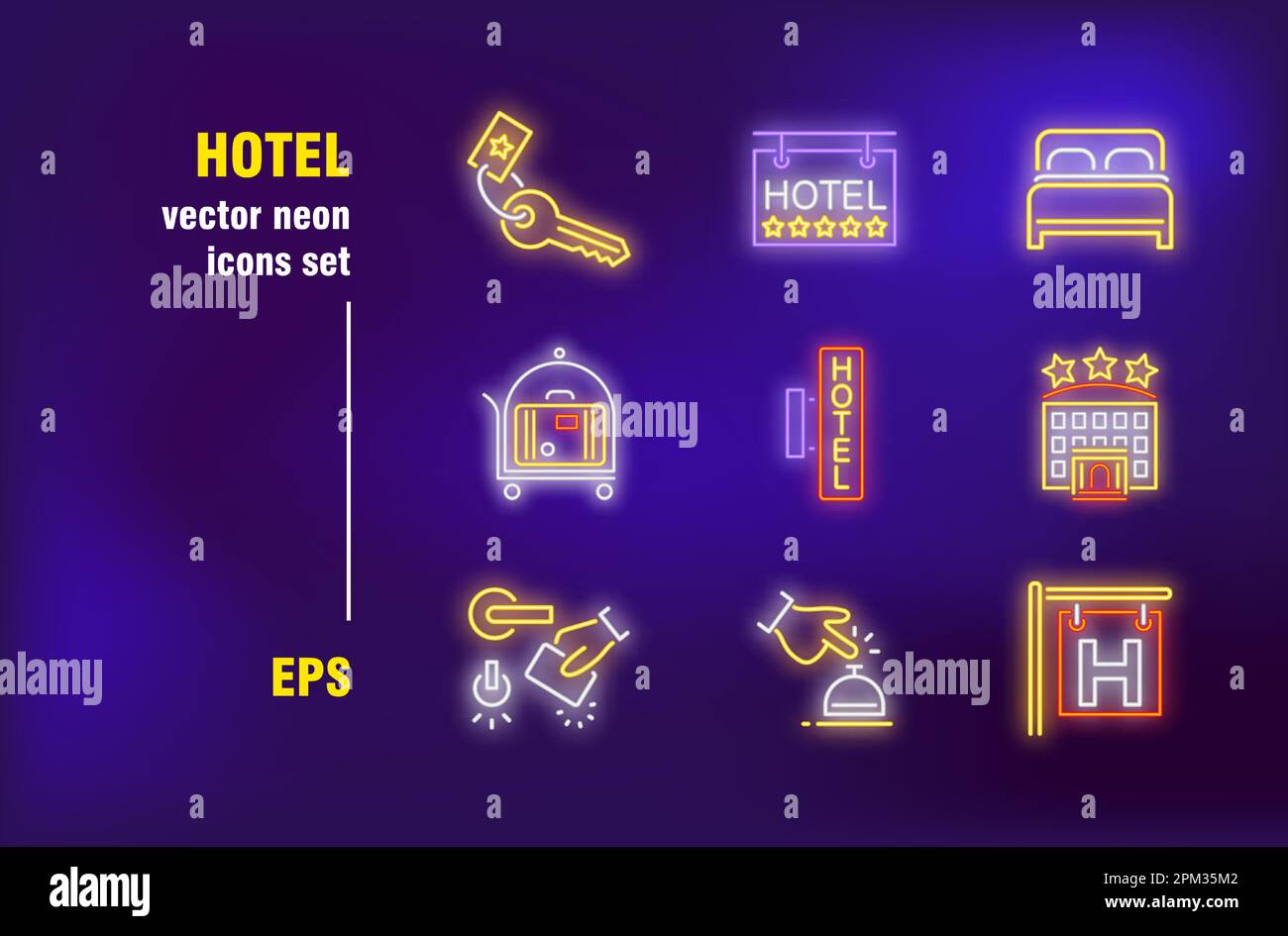 Hotel signs set Stock Vector