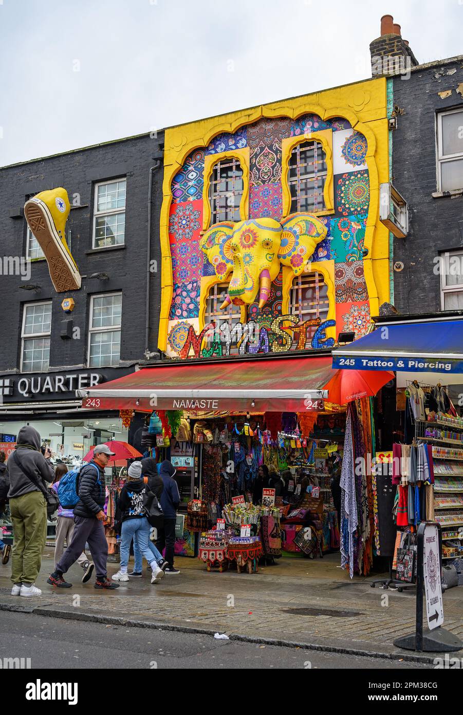 Camden Town, London, UK: Colorful shop on Camden High Street. Stock Photo