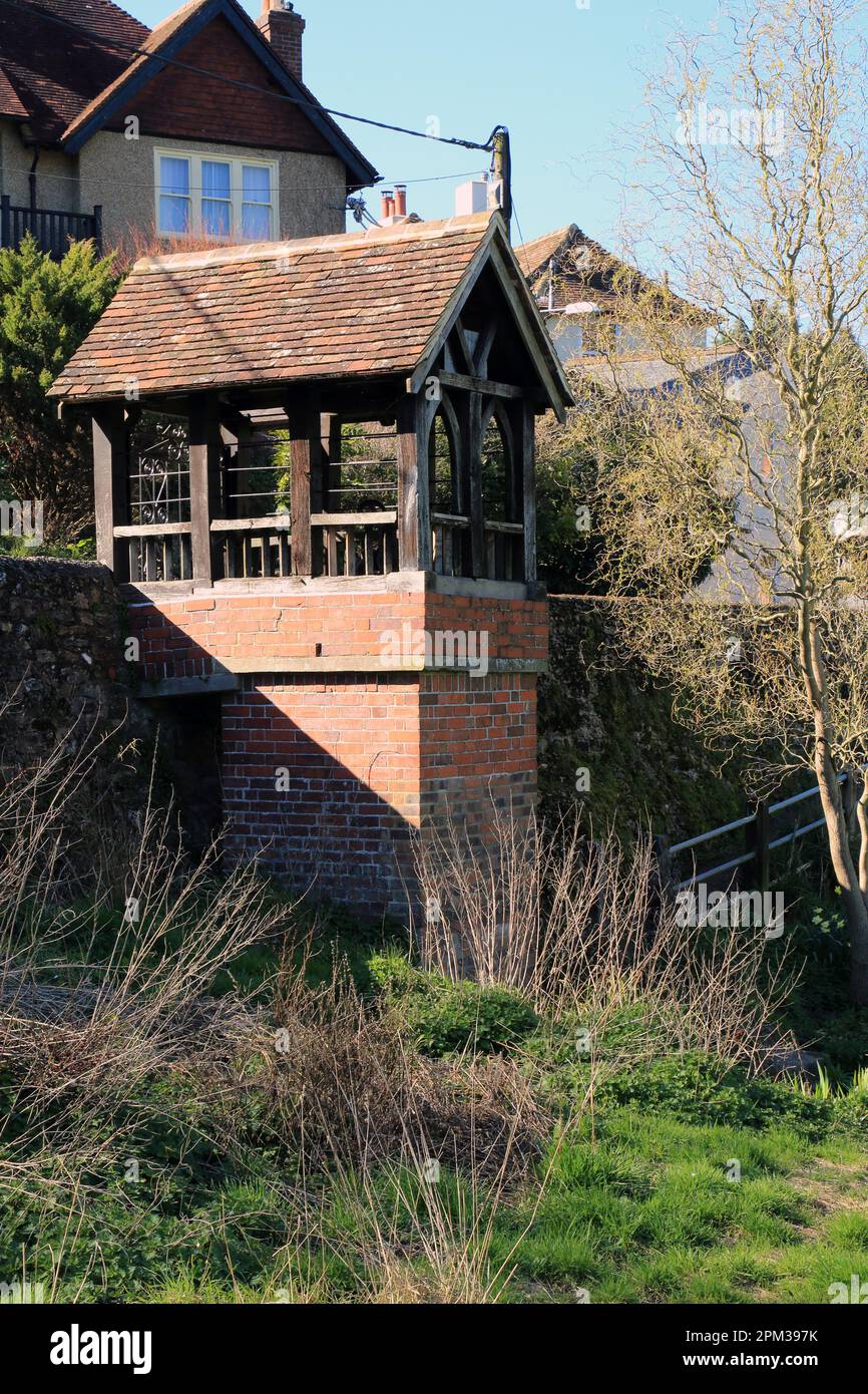 The holy well of Saint Ethelburga on Well Street, Lyminge, Folkestone