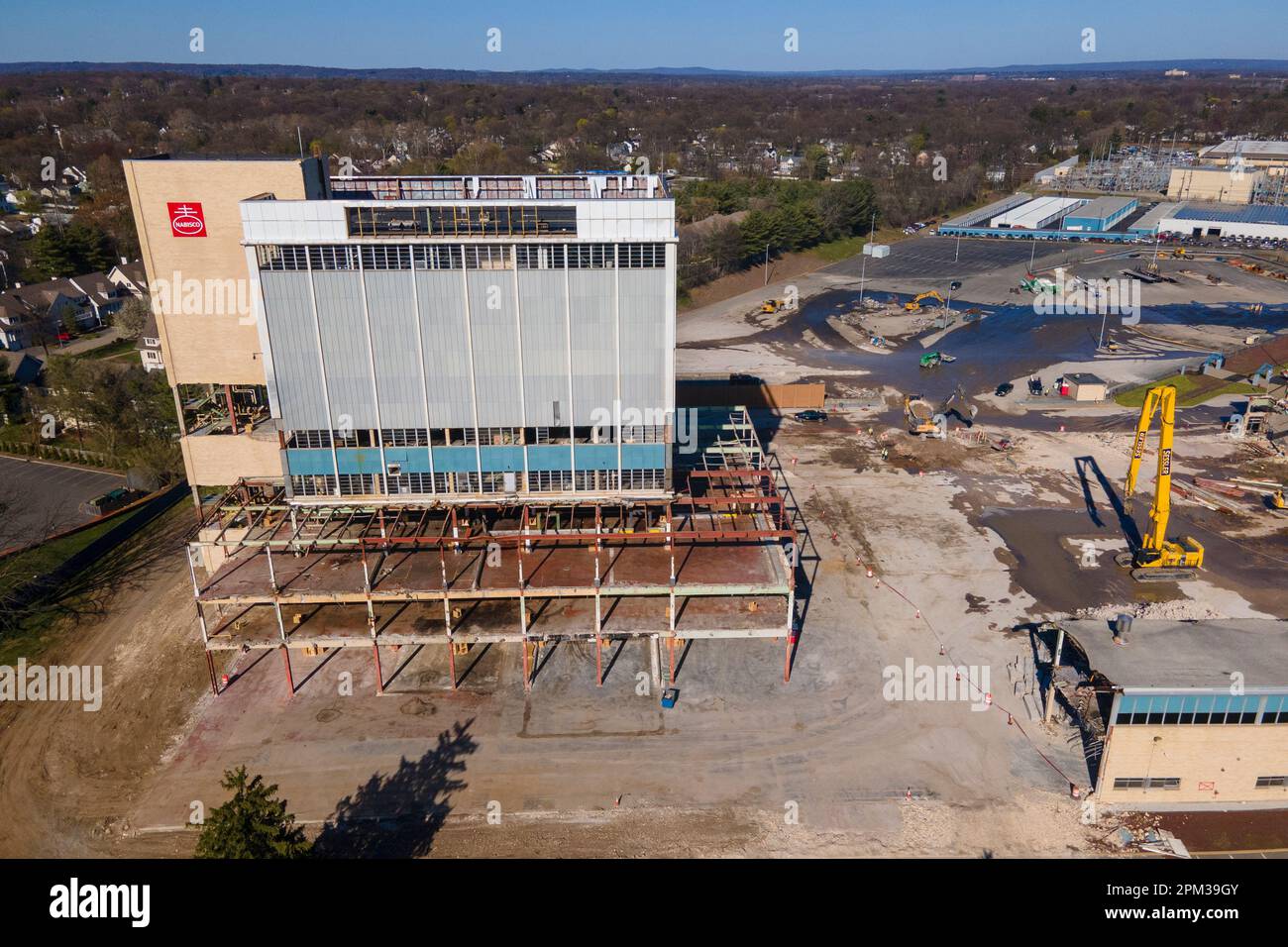 A demolition crew takes down the landmark former Nabisco plant in Fair