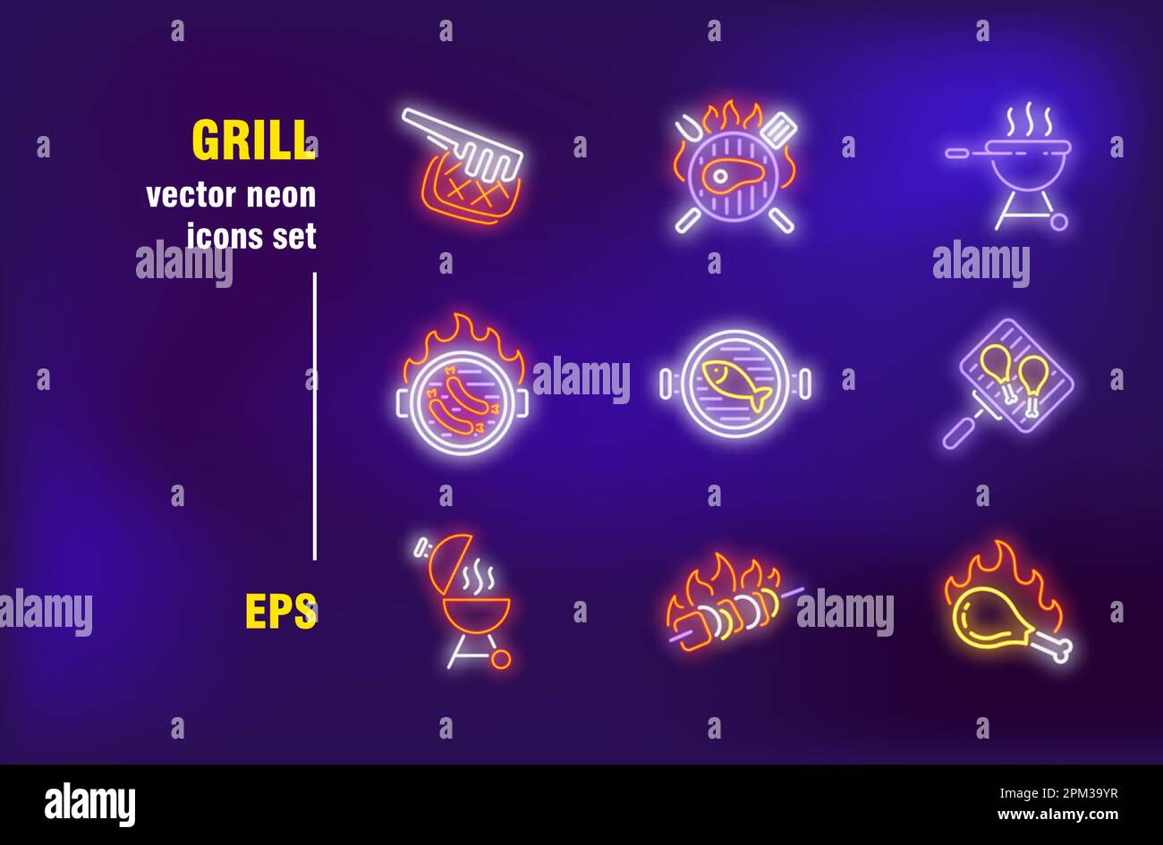 Electric grill in food Stock Vector Images - Alamy