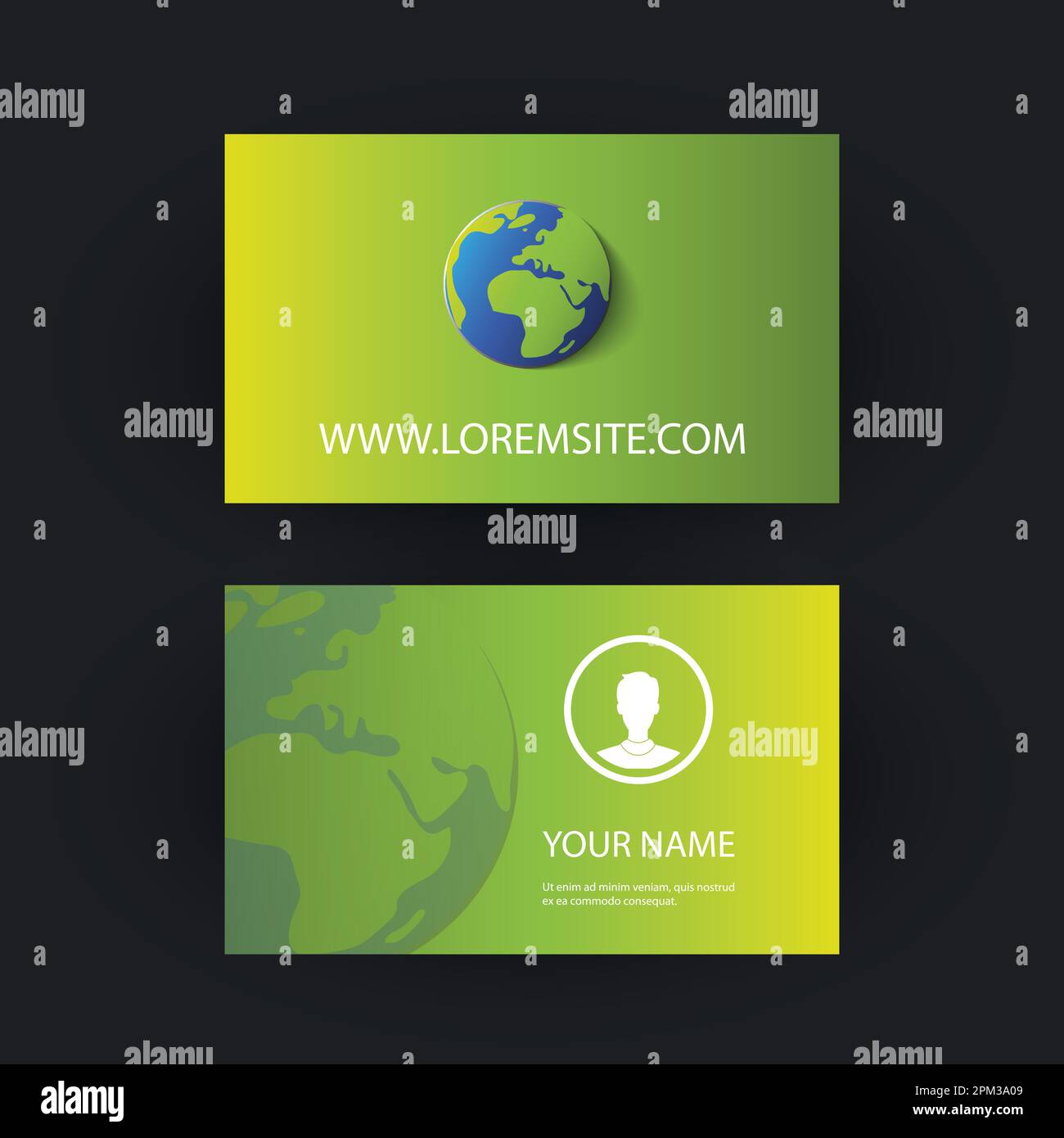 Business Card Template with Earth Globe Stock Vector Image & Art - Alamy