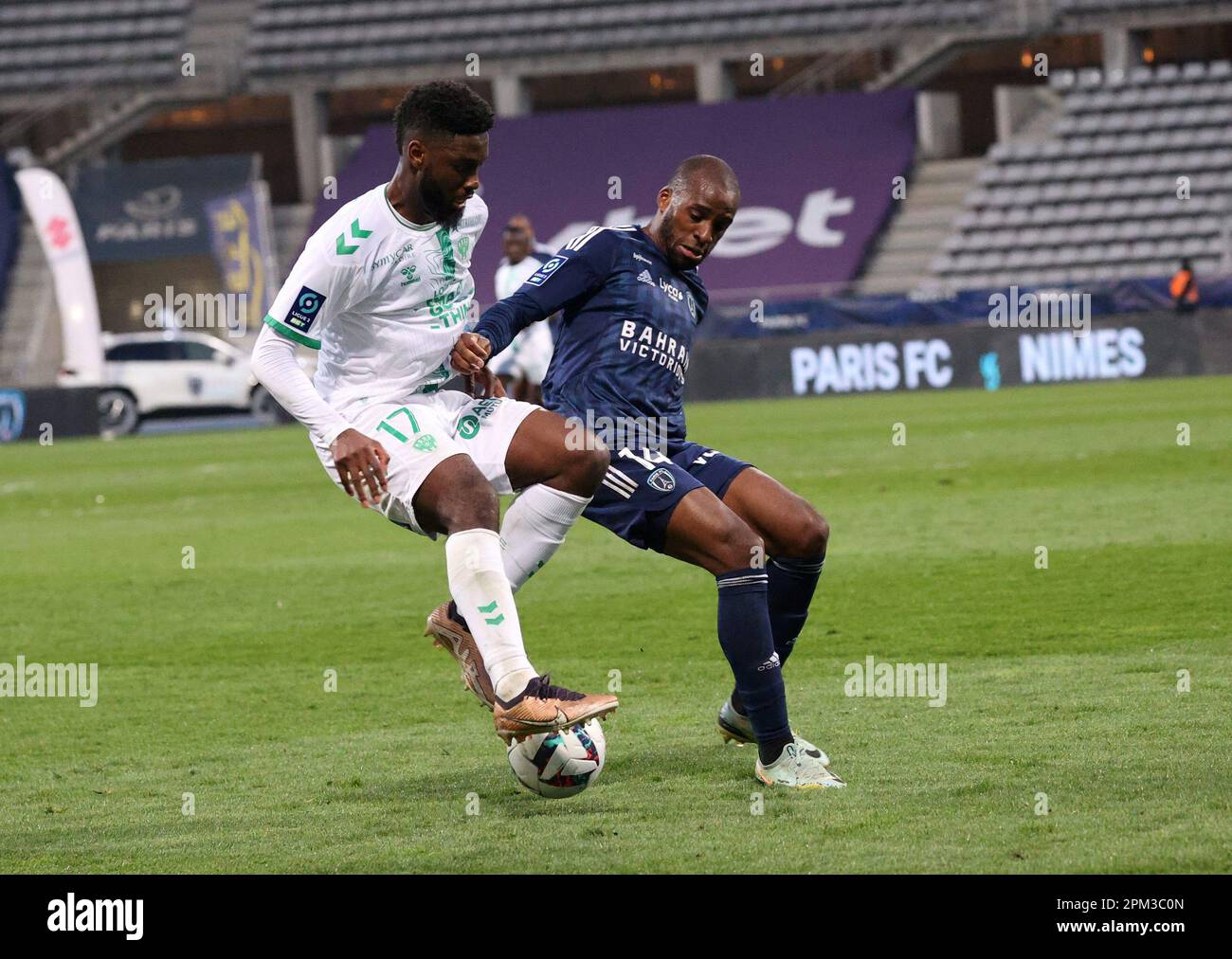 ©JACQUES MARTIN/MAXPPP - PARIS 08/04/2023 FOOTBALL L2 PARIS FC - SAINT ETIENNE Stock Photo