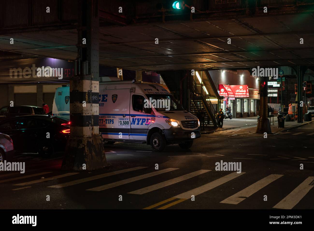 Crime scene unit investigate the scene where two teenagers were shot