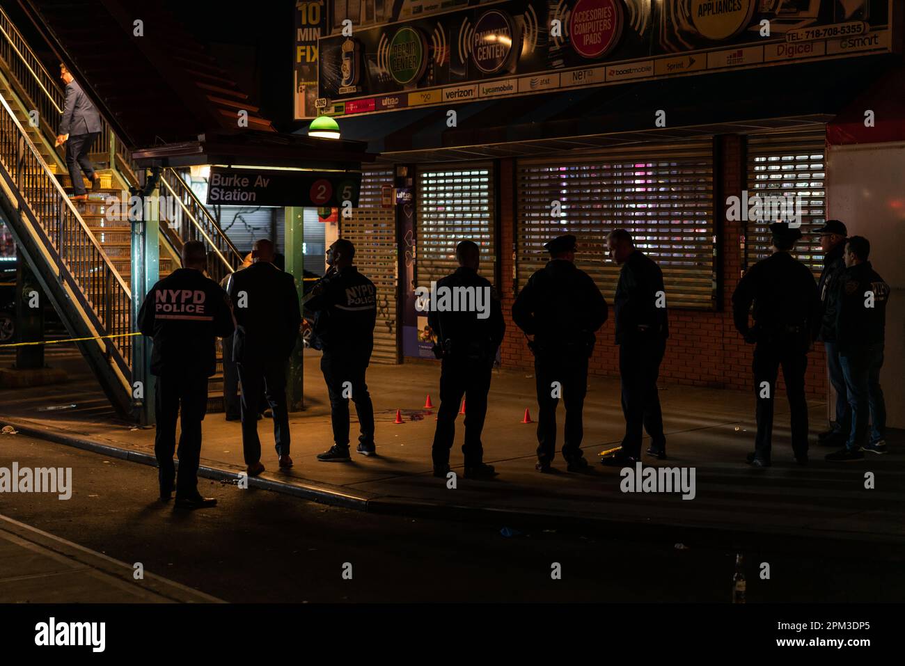 Crime scene unit investigate the scene where two teenagers were shot