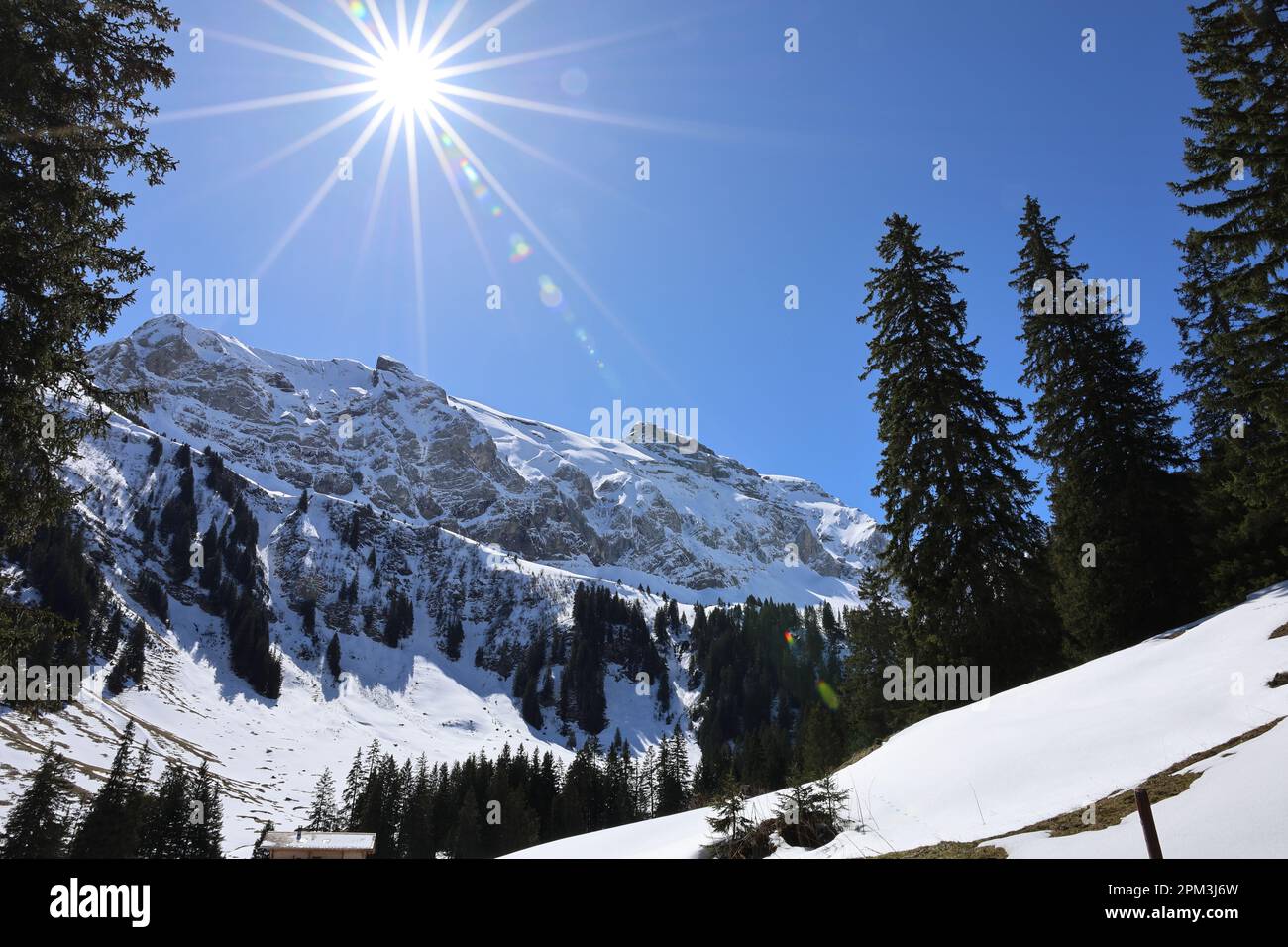 Schweizer Alpen, Schnee, rmu foto Stock Photo