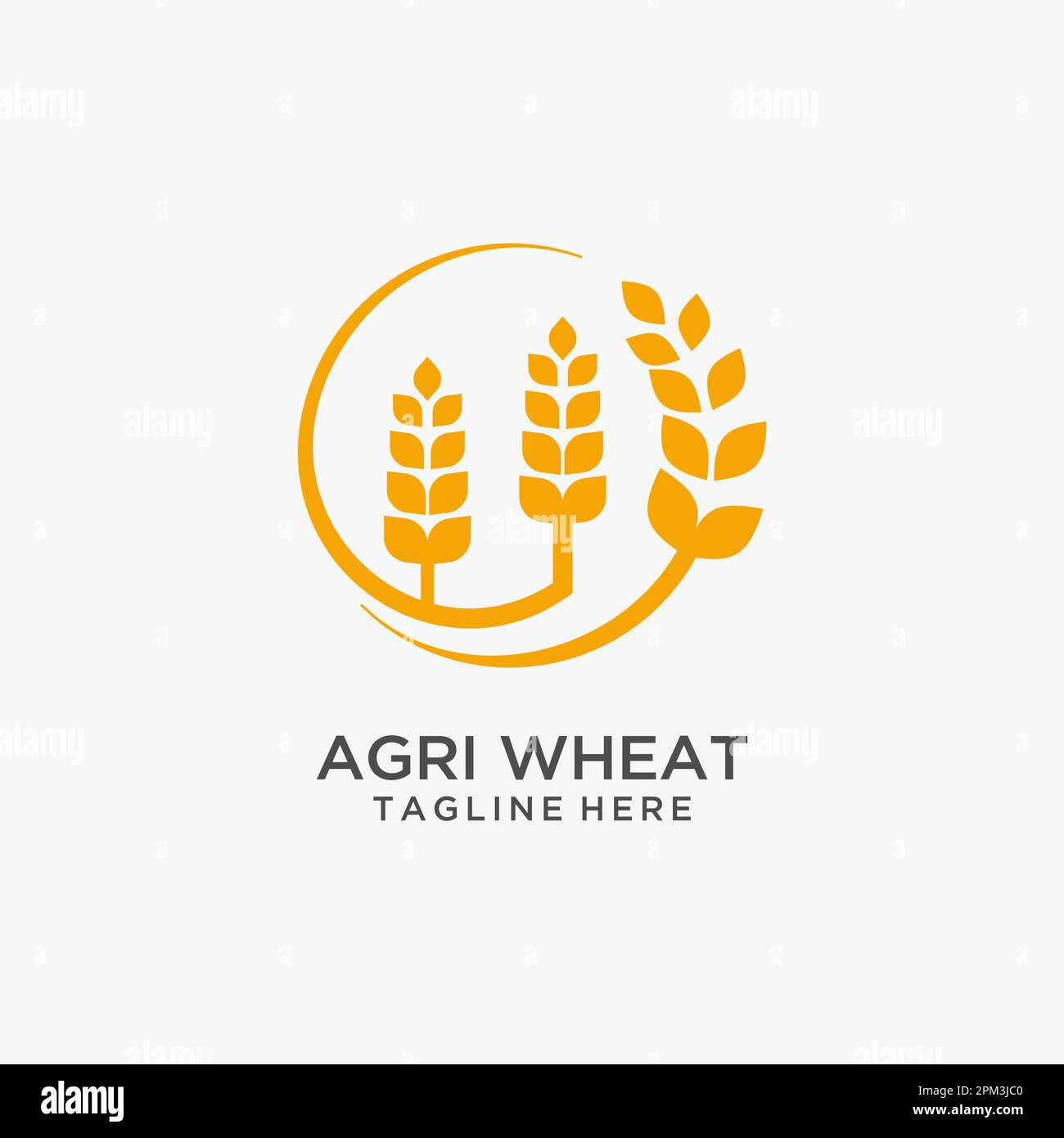 Agriculture wheat logo design Stock Vector