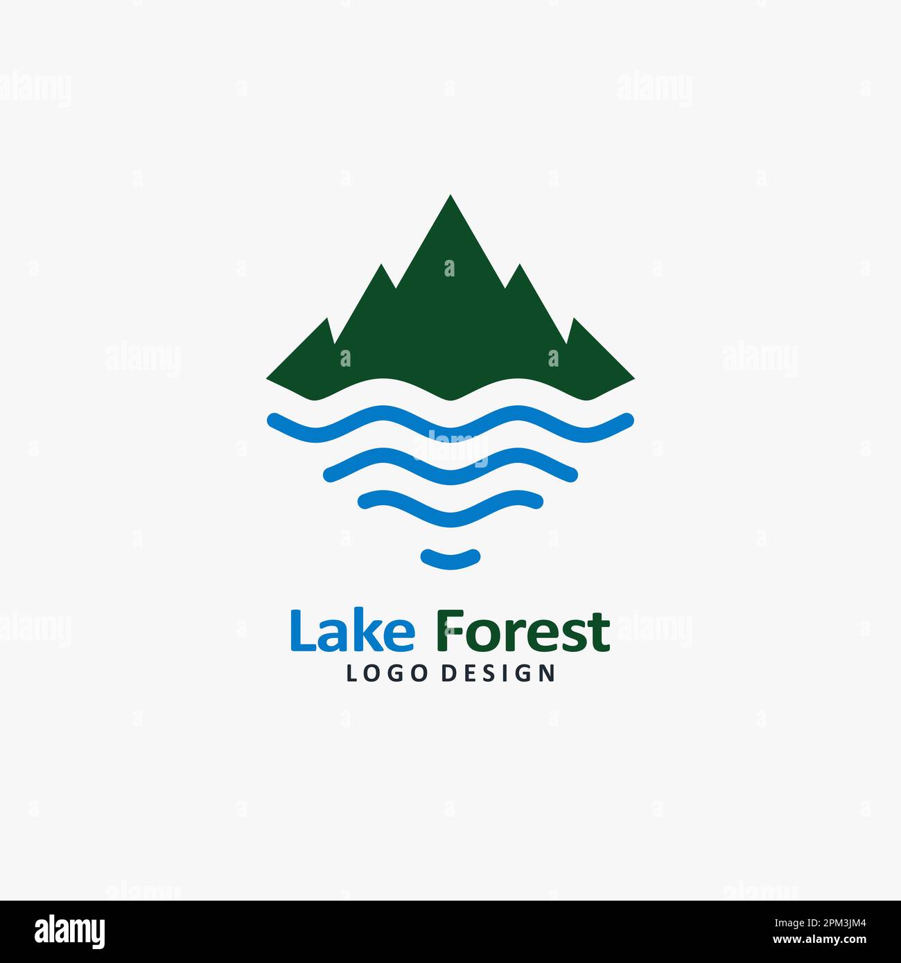 Lake forest logo design Stock Vector