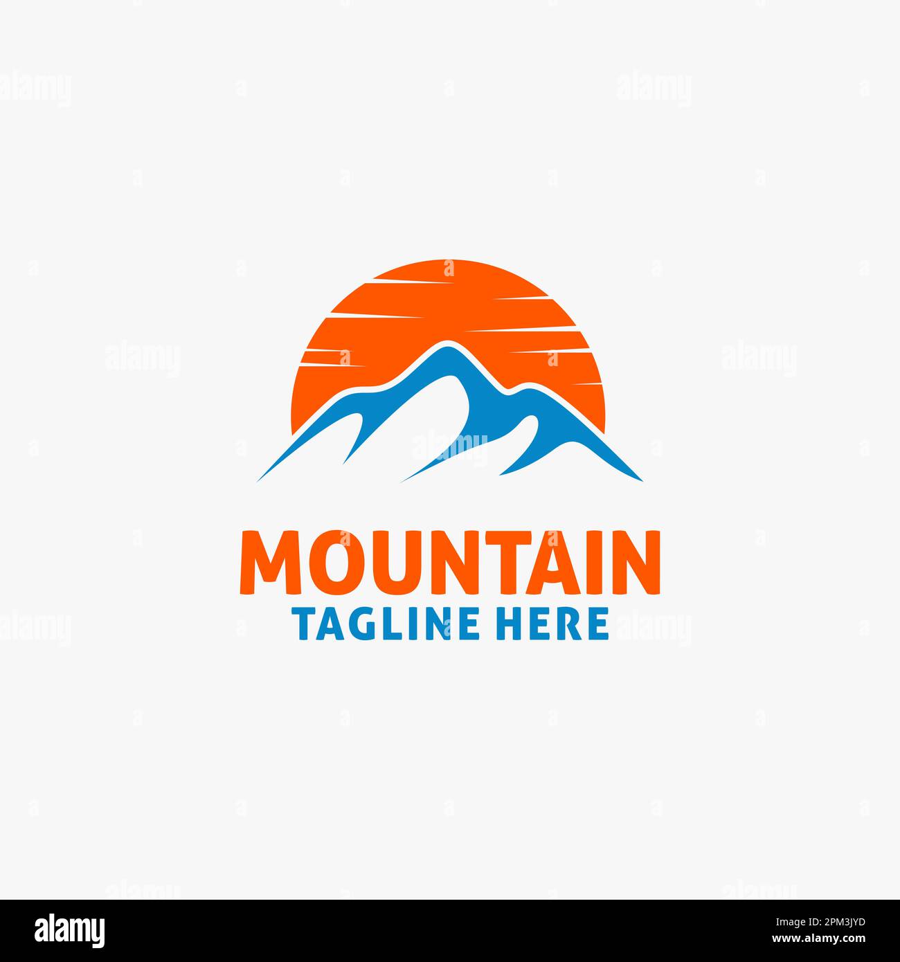 Mountain landscape logo design Stock Vector