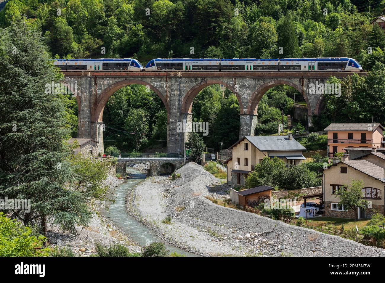 France, Alpes Maritimes, Roya valley, Tende, Valley of Wonders train, Nice  Cuneo TER line, La Roya river Stock Photo - Alamy