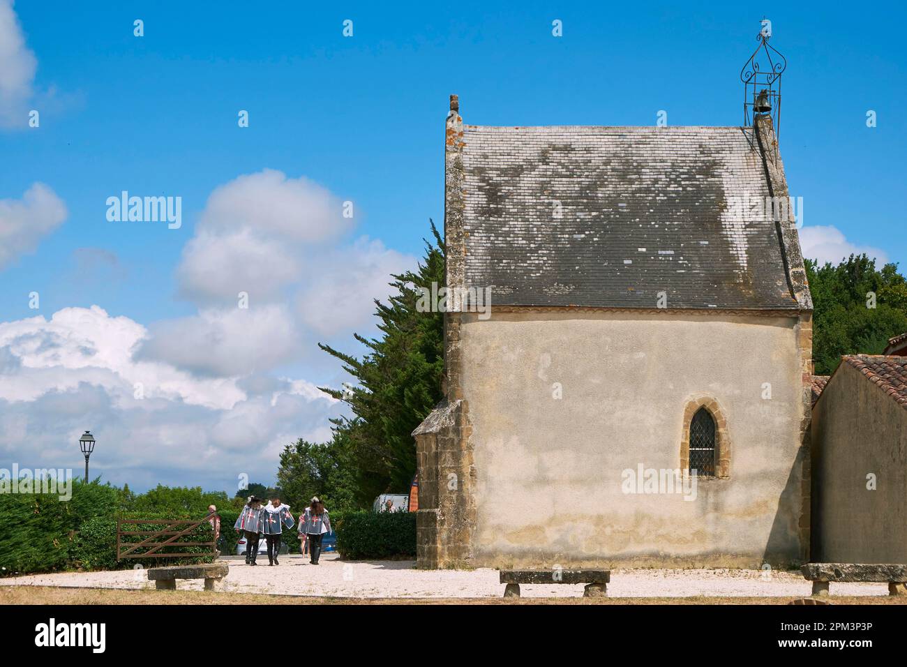 France, Gers, Lupiac, d'Artagnan festival, the three Musketeers, Thomas  Samek, in the center, has embodied d'Artagnan since 2012 Stock Photo - Alamy