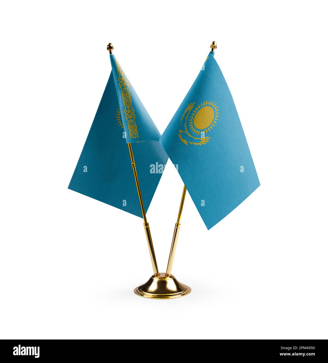 Small national flags of the Kazakhstan on a white background Stock Photo -  Alamy