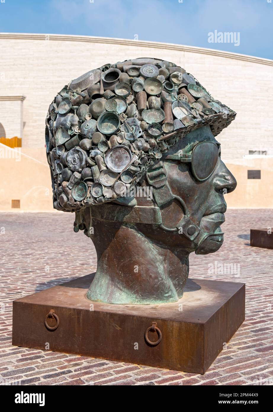 Soldier Statue Gandhi s Three Monkeys Sculpture Katara Village Doha soldier-statue-gandhi-s-three-monkeys-sculpture-katara-village-doha