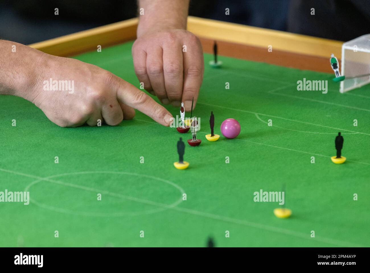 Members from the Subbuteo Table Soccer Players’ Association take part