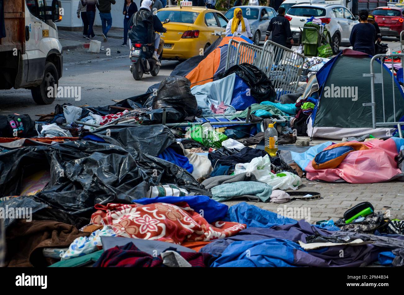 Tunis, Tunisia. 11th Apr, 2023. Tunis, Tunisia. 11 April 2023. The
