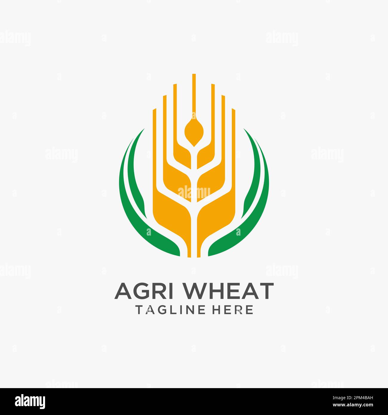 Agriculture wheat logo design Stock Vector