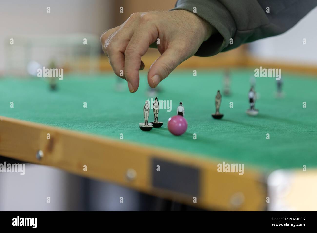 Members from the Subbuteo Table Soccer Players’ Association take part