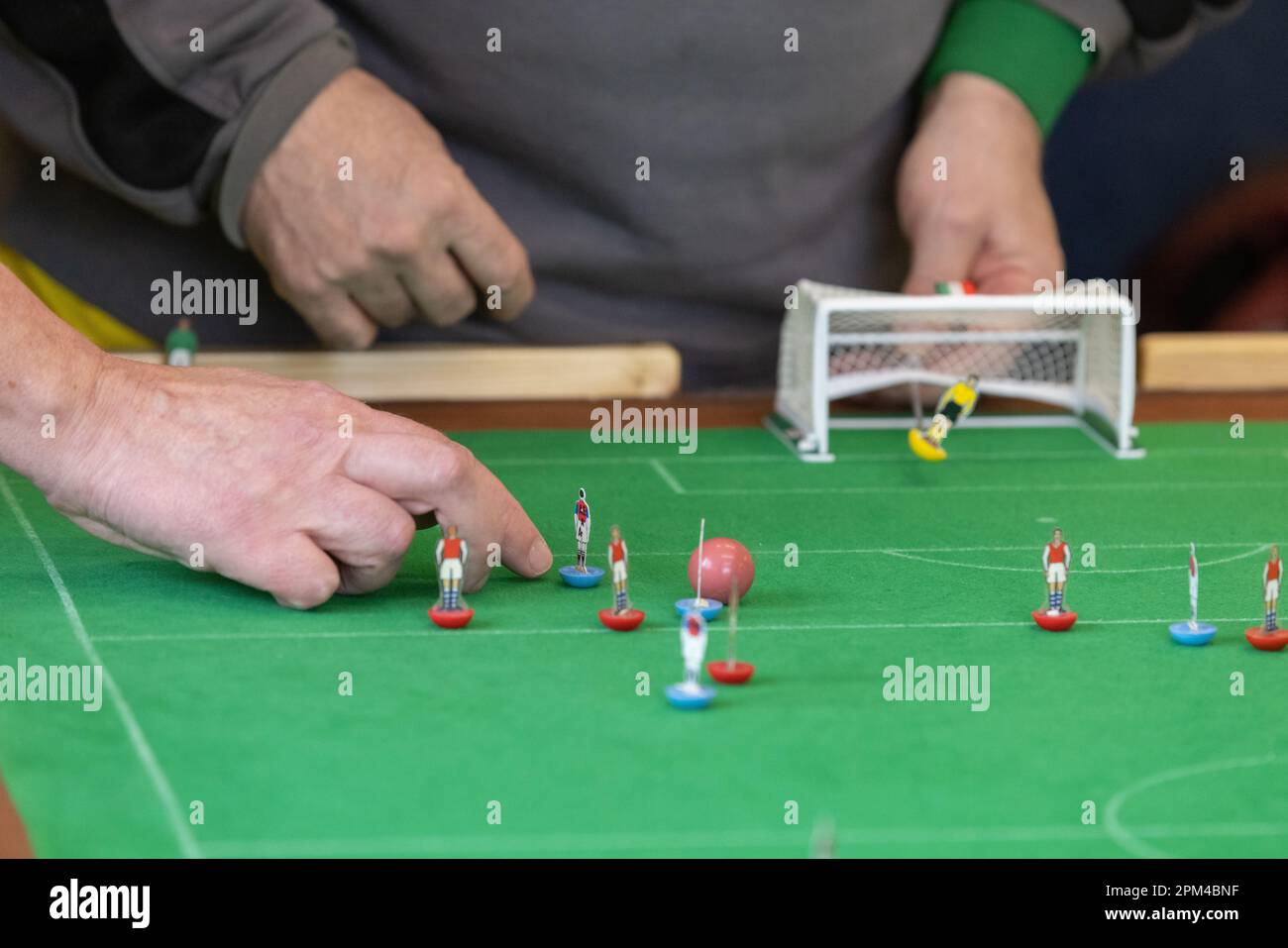 Members from the Subbuteo Table Soccer Players’ Association take part