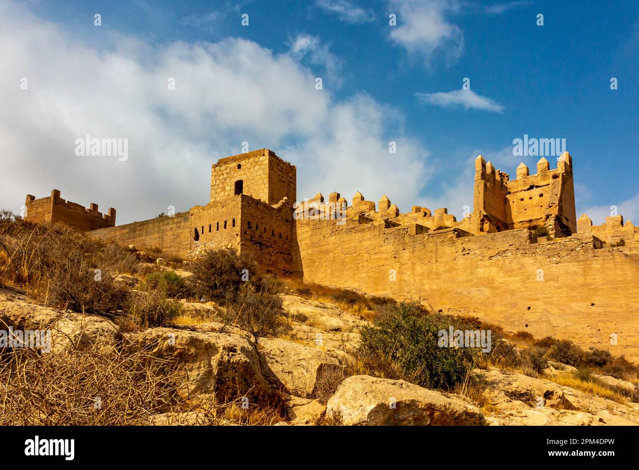 The Alcazaba of Almeria a 10th century fortress built during the Muslim period of rule in Andalusia southern Spain. Stock Photo