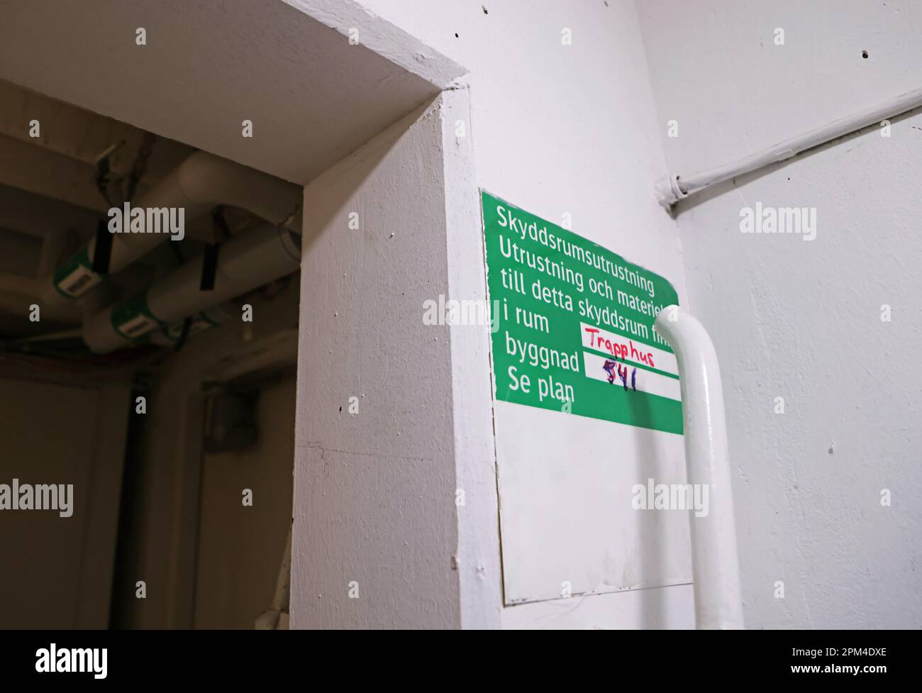 A shelter in an apartment building Stock Photo Alamy
