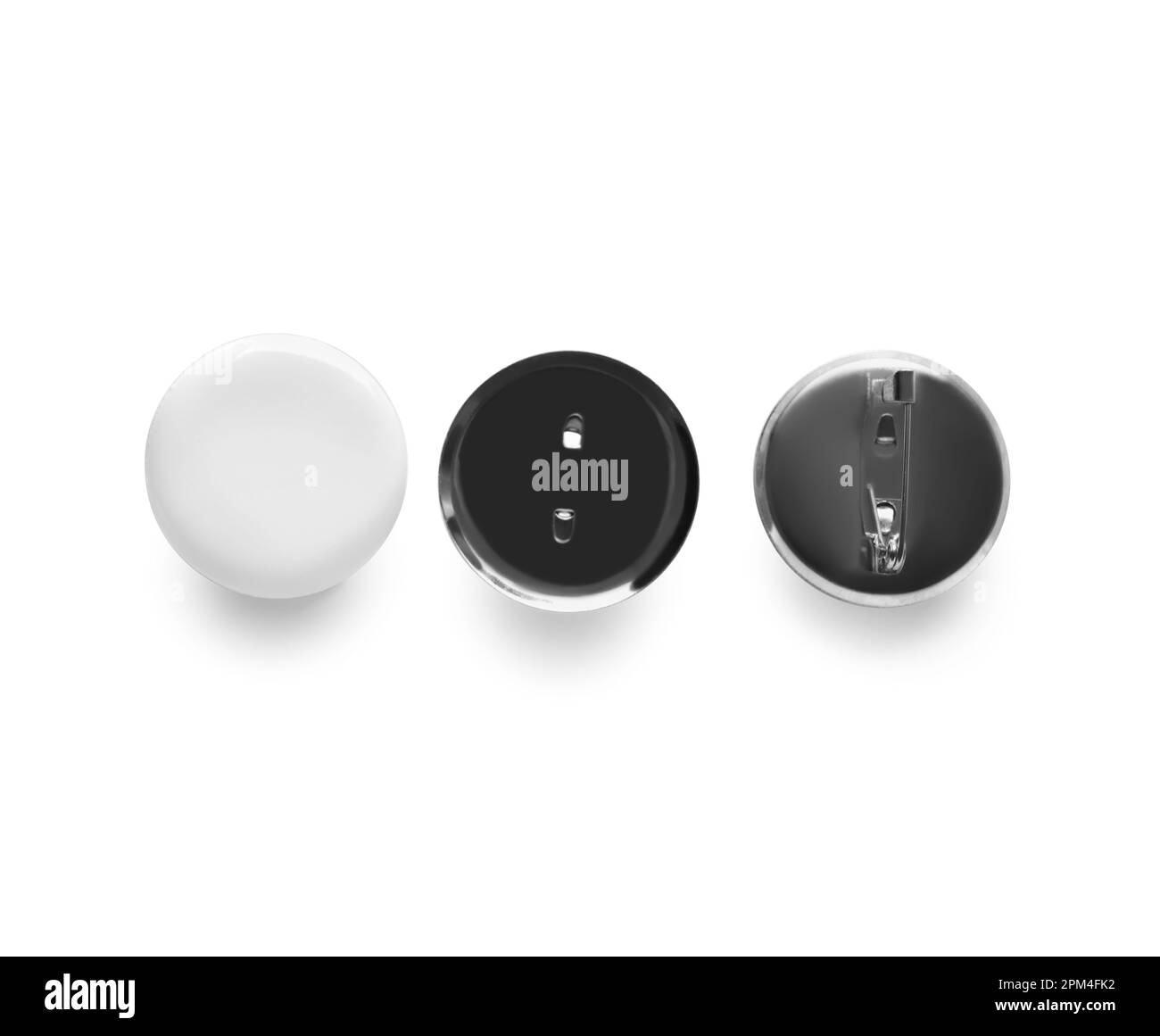 Blank badges isolated on white background Stock Photo - Alamy