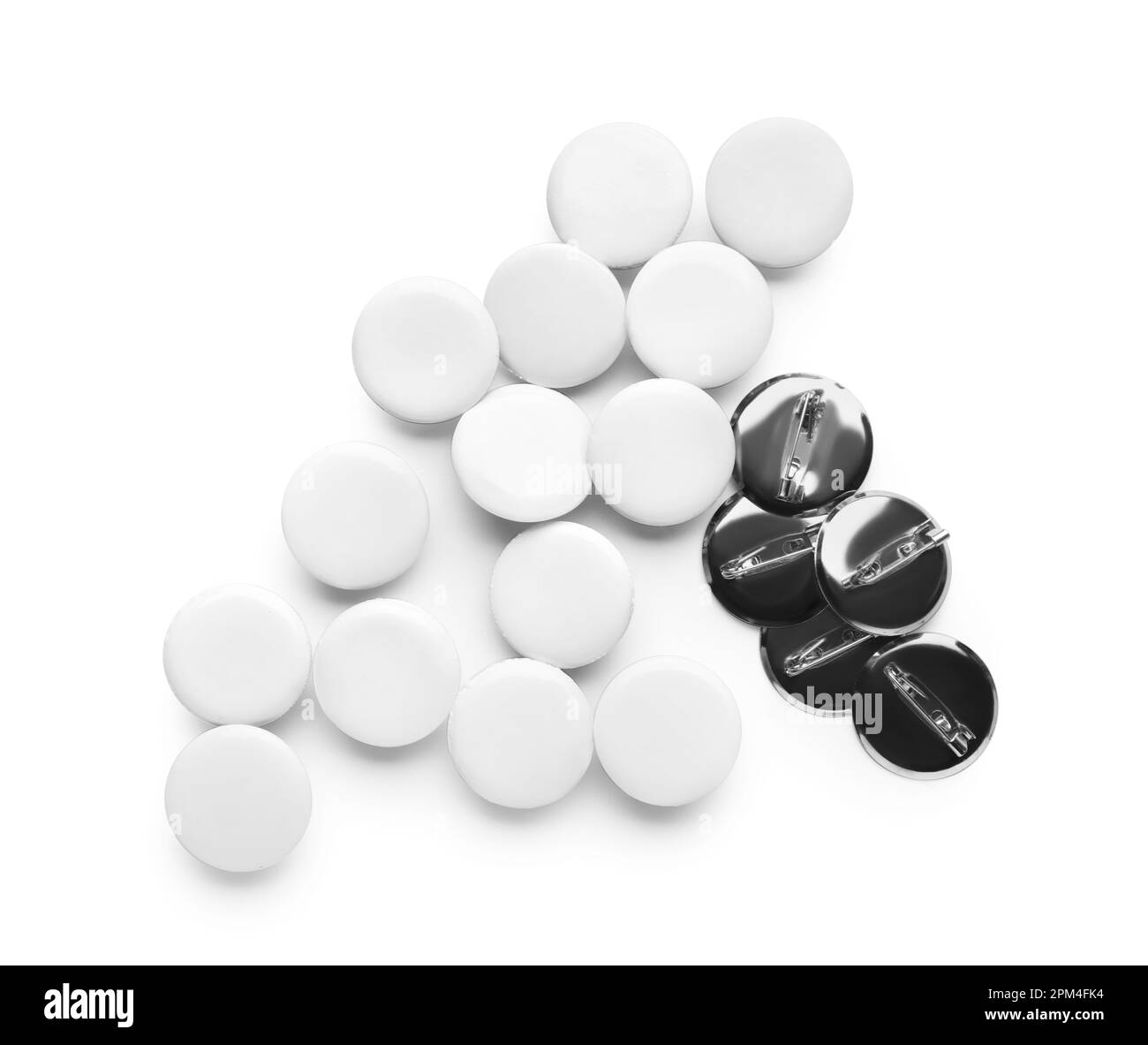 Blank badges isolated on white background Stock Photo - Alamy