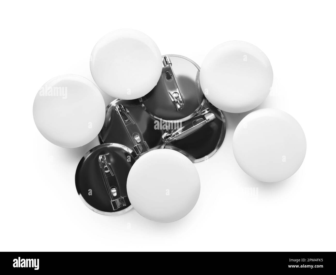 Blank badges isolated on white background Stock Photo - Alamy