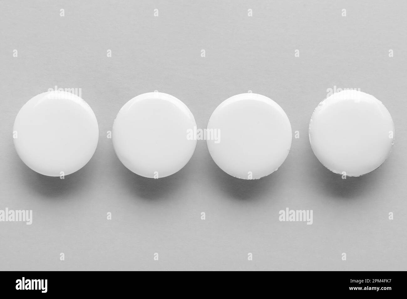 Blank badges isolated on white background Stock Photo - Alamy