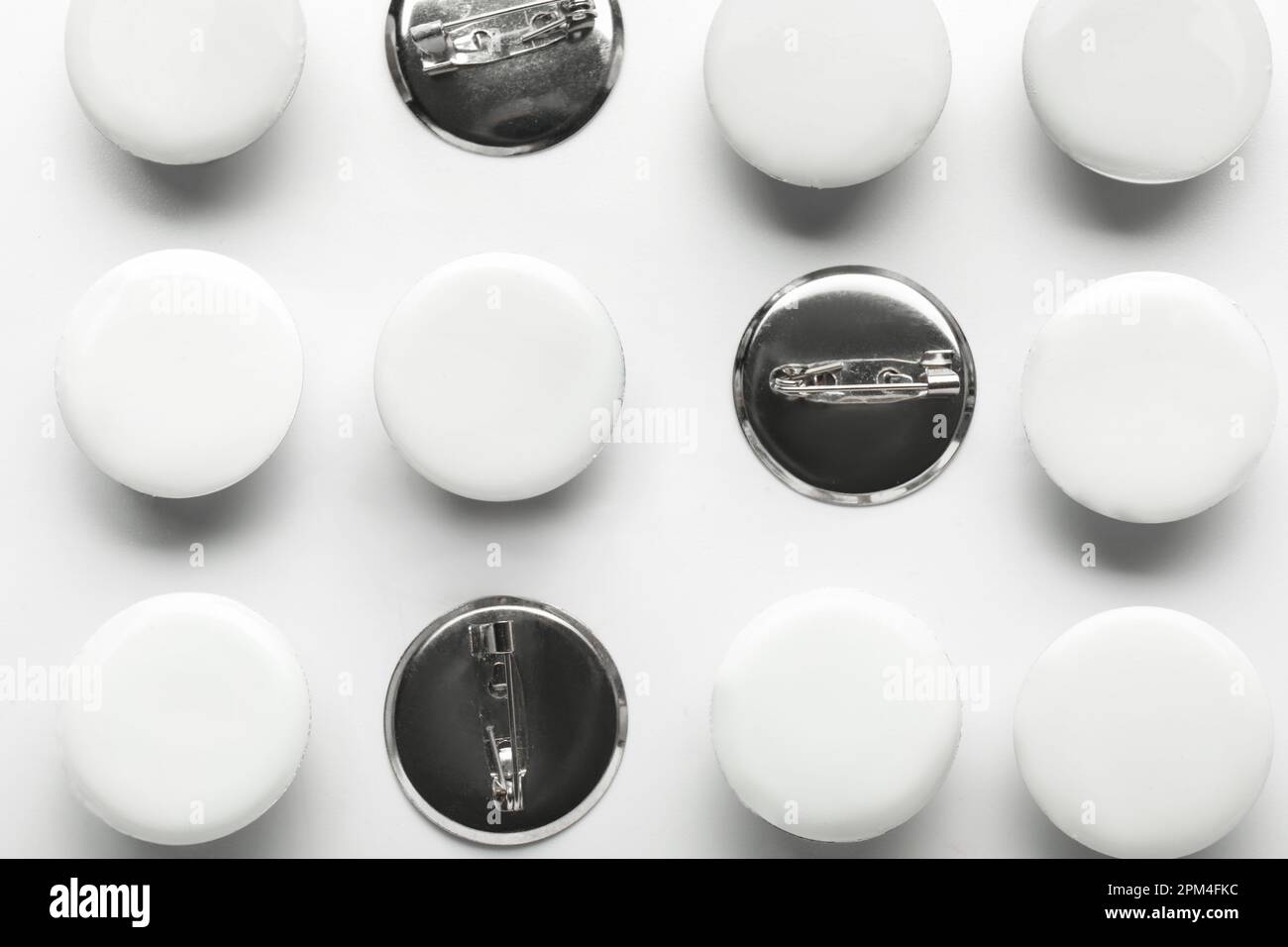 Blank badges isolated on white background Stock Photo - Alamy
