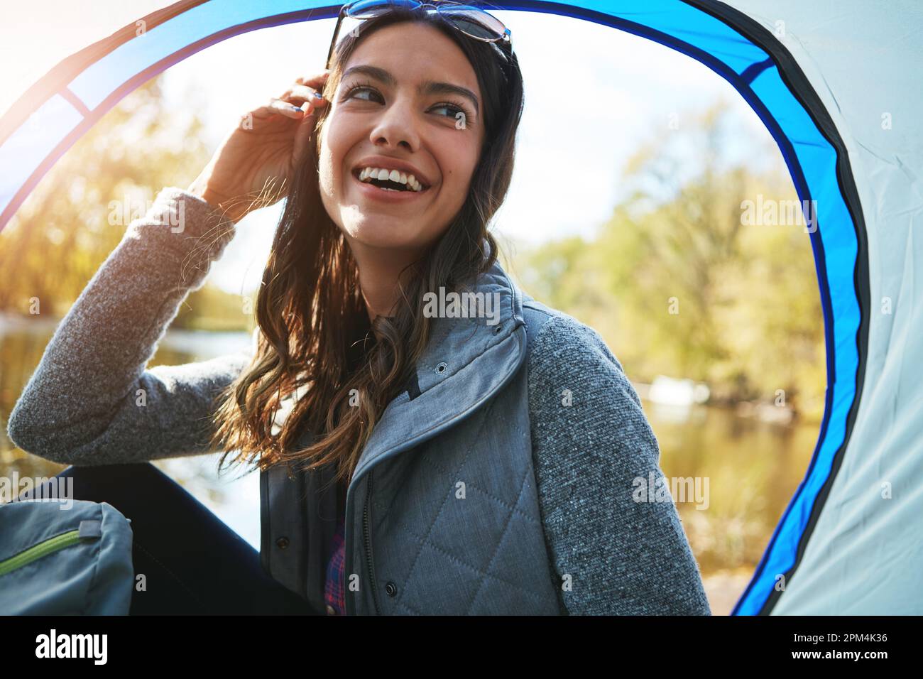 She always has the best time in the great outdoors. an attractive young