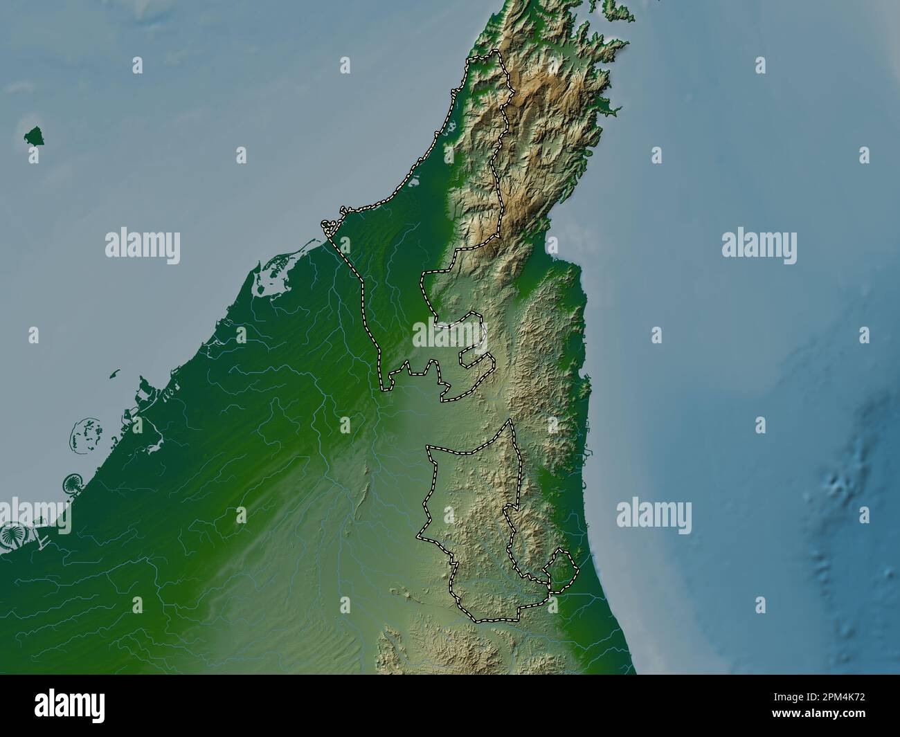 Tae Rak Map Ras Al Khaymah, emirate of United Arab Emirates. Colored elevation map ...