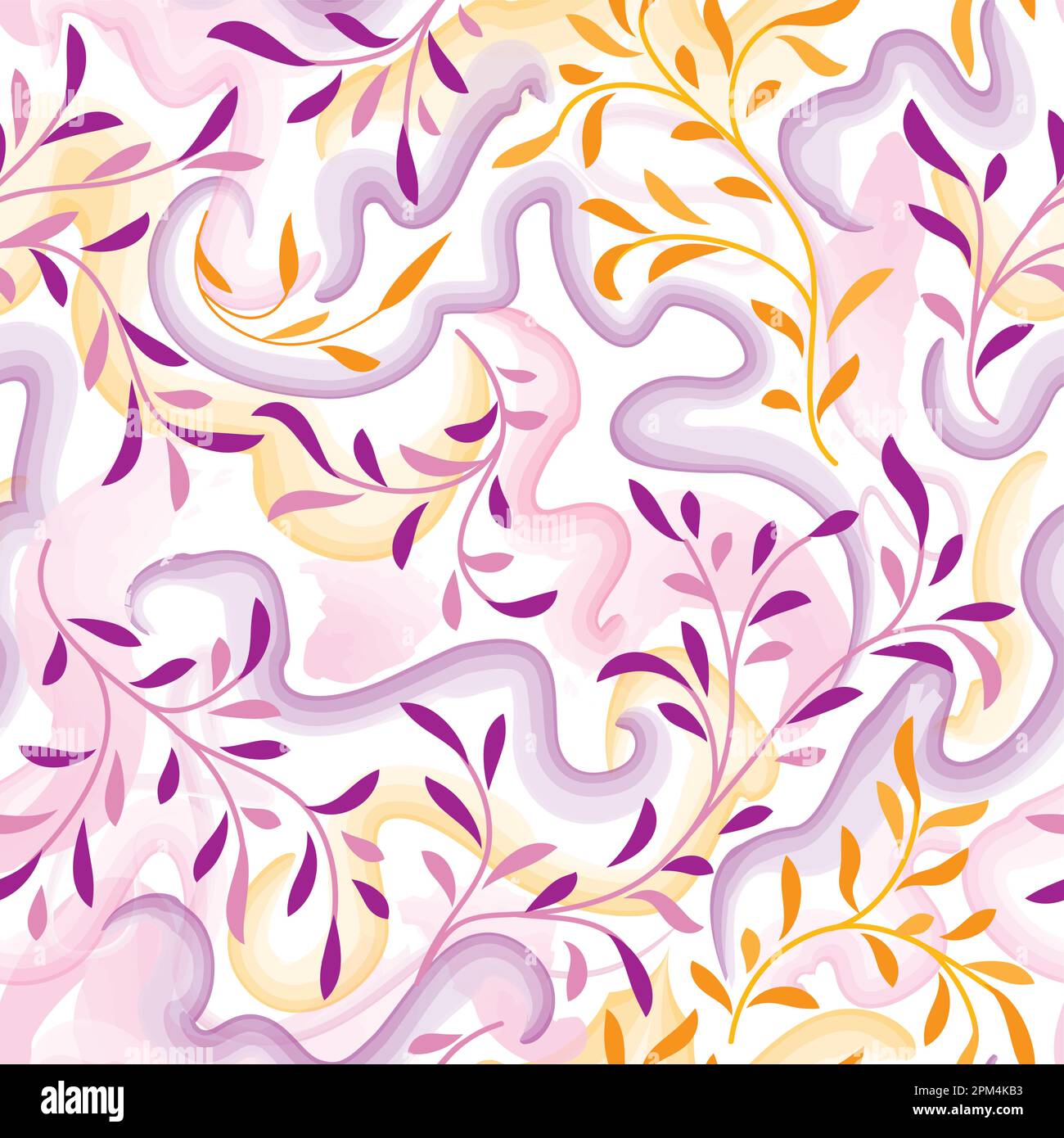 Purple Swirls And Flourishes