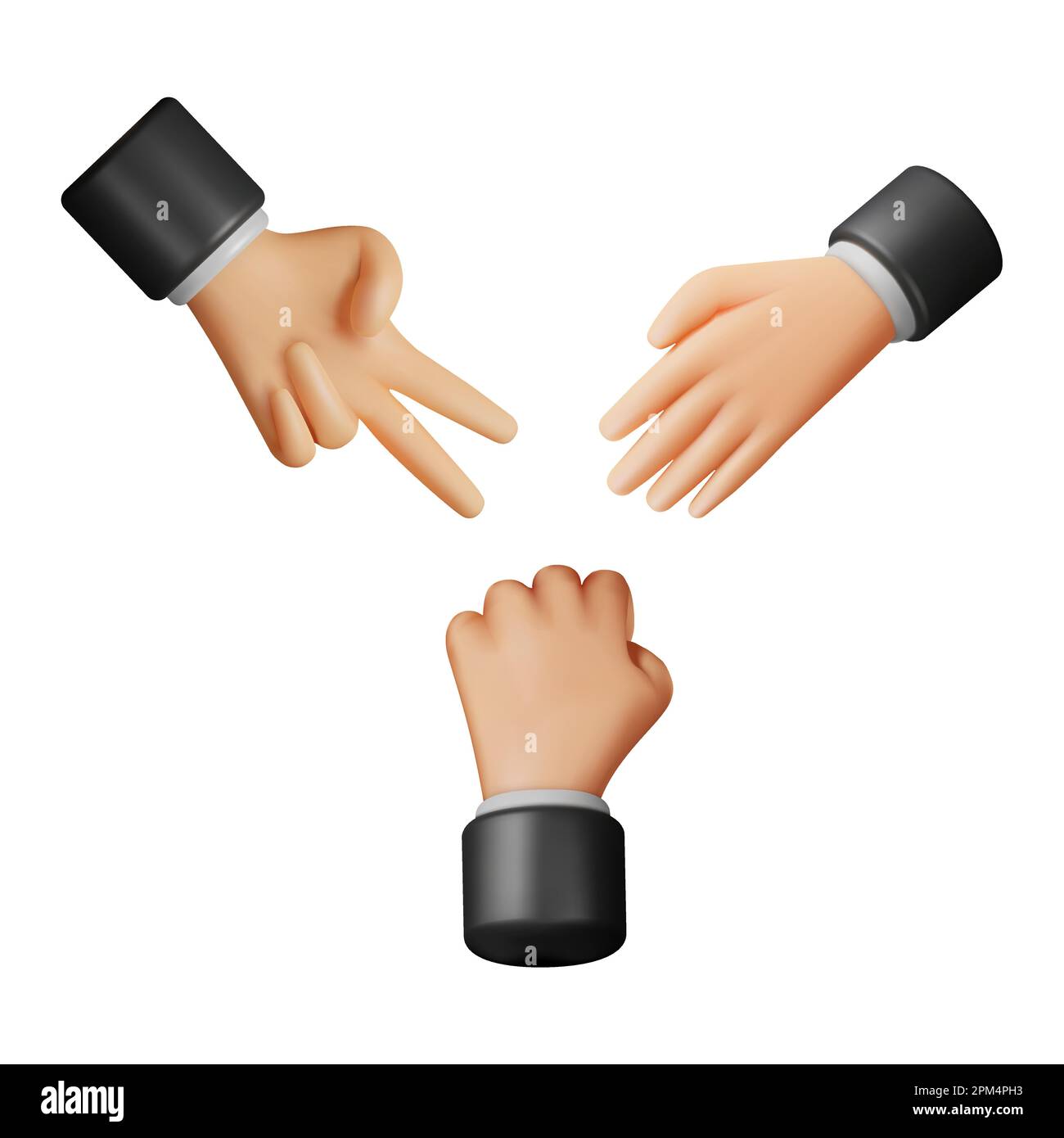 3D Rock Paper Scissors Game Stock Vector Image & Art Alamy