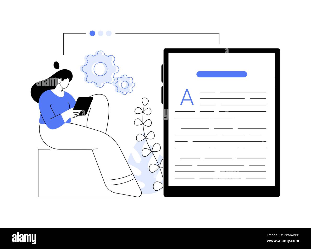 Digital reading abstract concept vector illustration Stock Vector Image ...