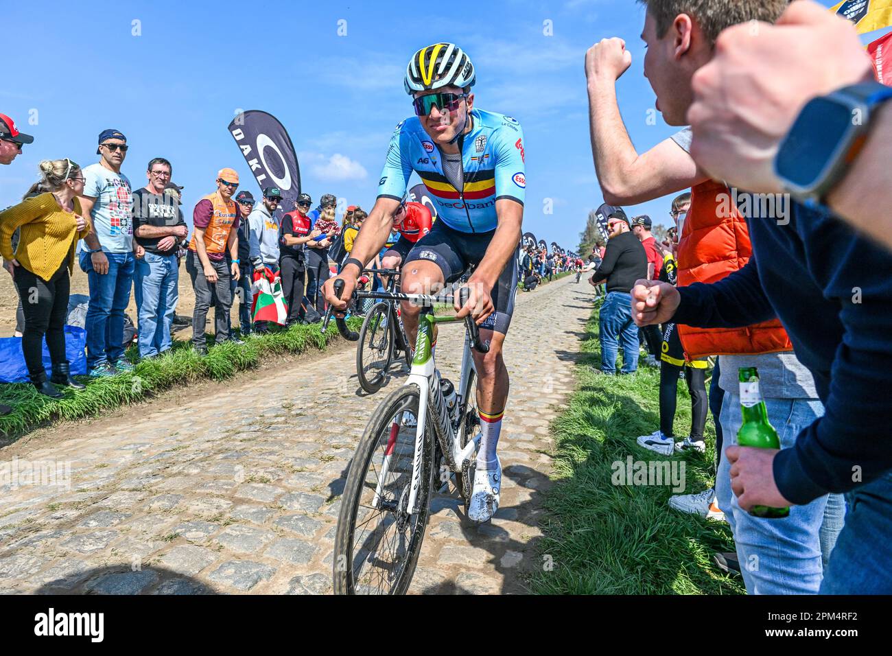 Carrefour Rider The Belgian rider Sente Sentjens, on Sunday 9 April 2023 on Carrefour ...