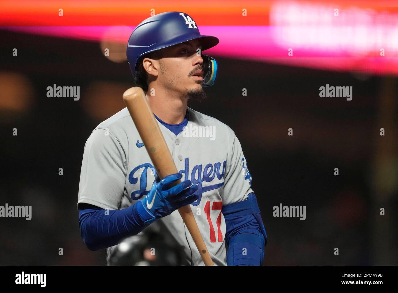 Los Angeles Dodgers' Miguel Vargas during a baseball game against