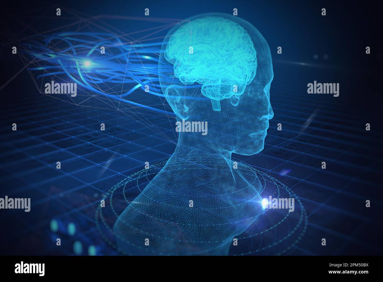 AI Chatbot, Artificial intelligence Technology Concept Stock Photo