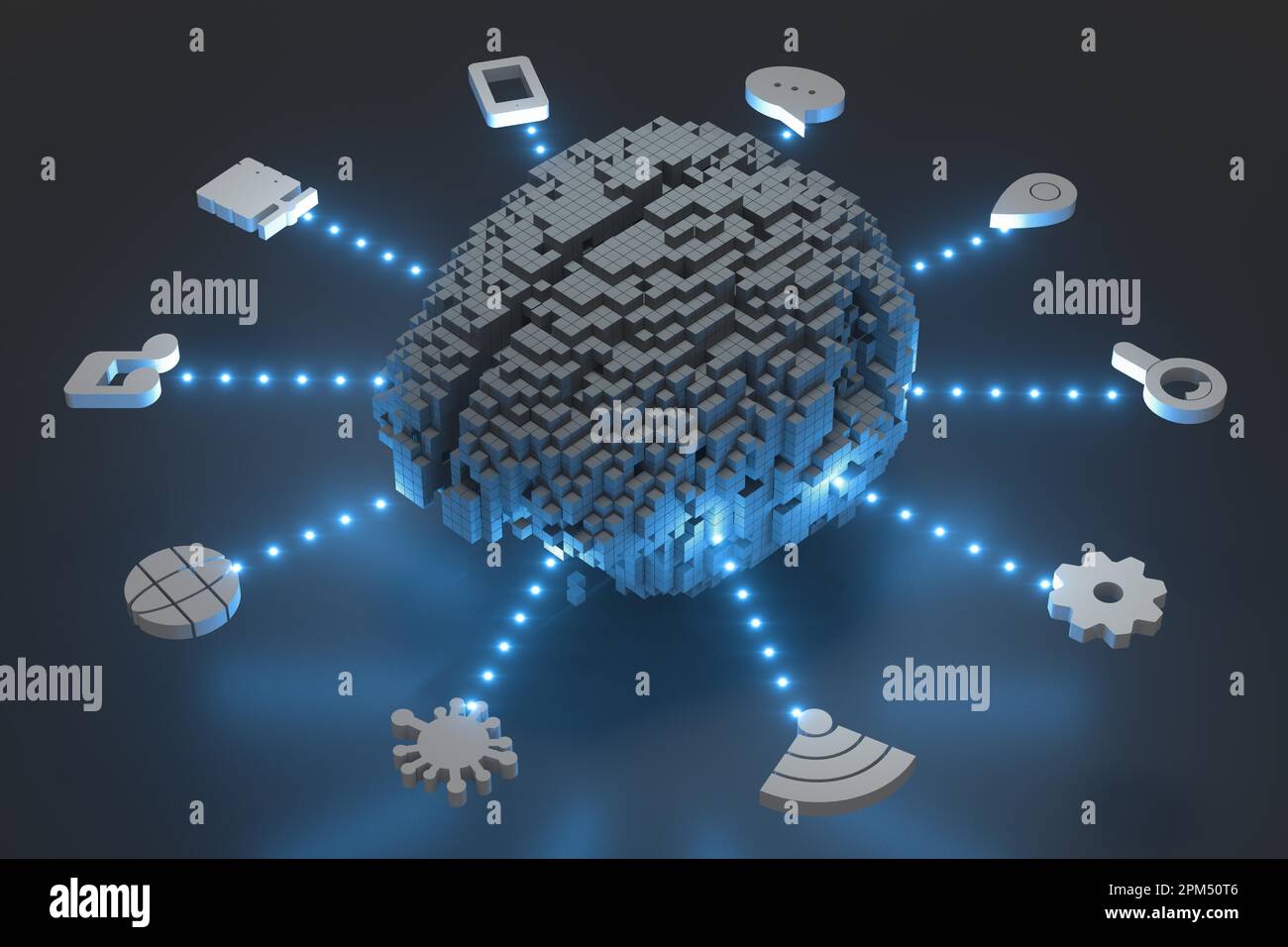 AI Chatbot, Artificial intelligence Technology Concept Stock Photo