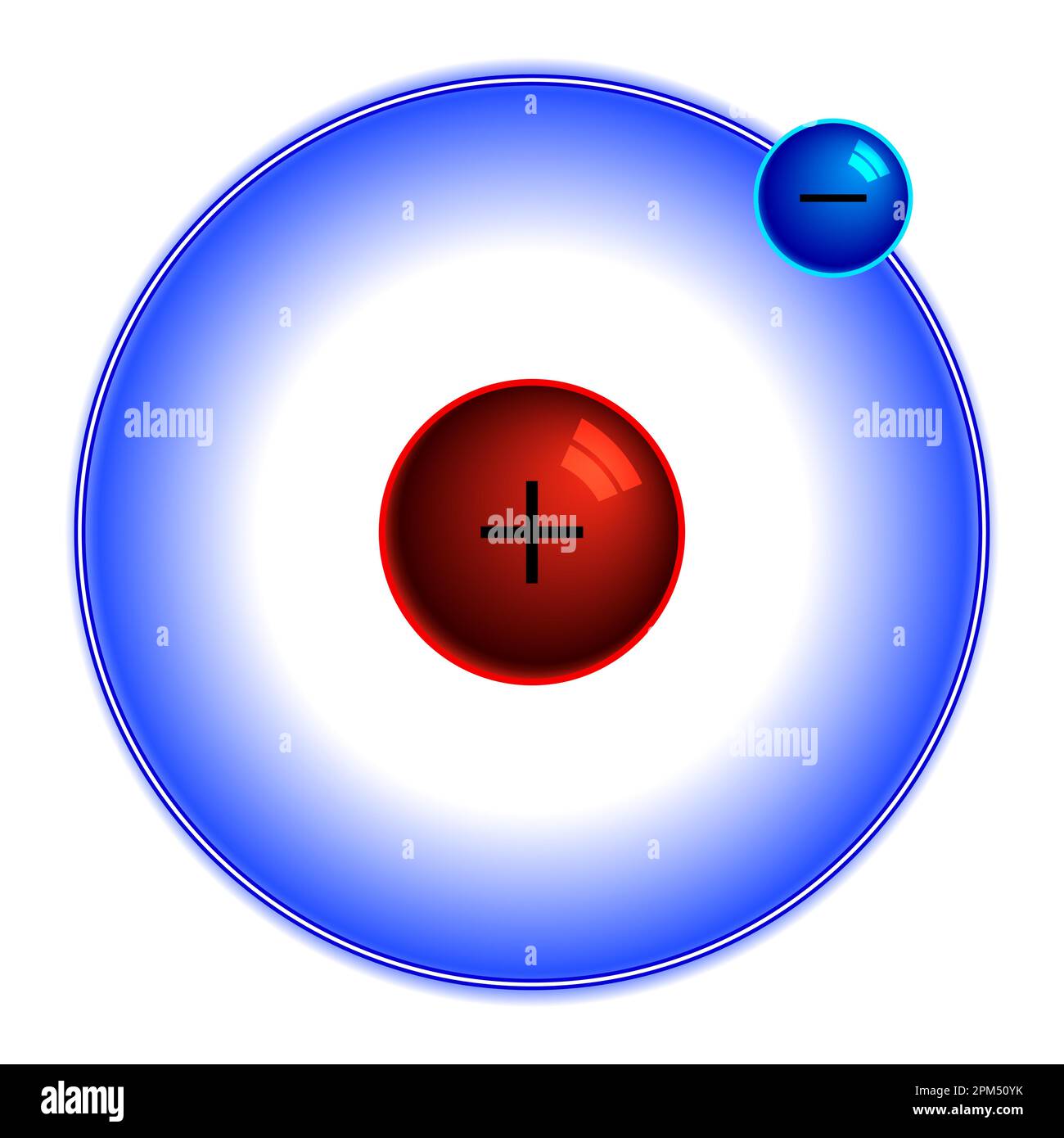 Abstract hydrogen atom concept illustration Stock Vector Image & Art ...