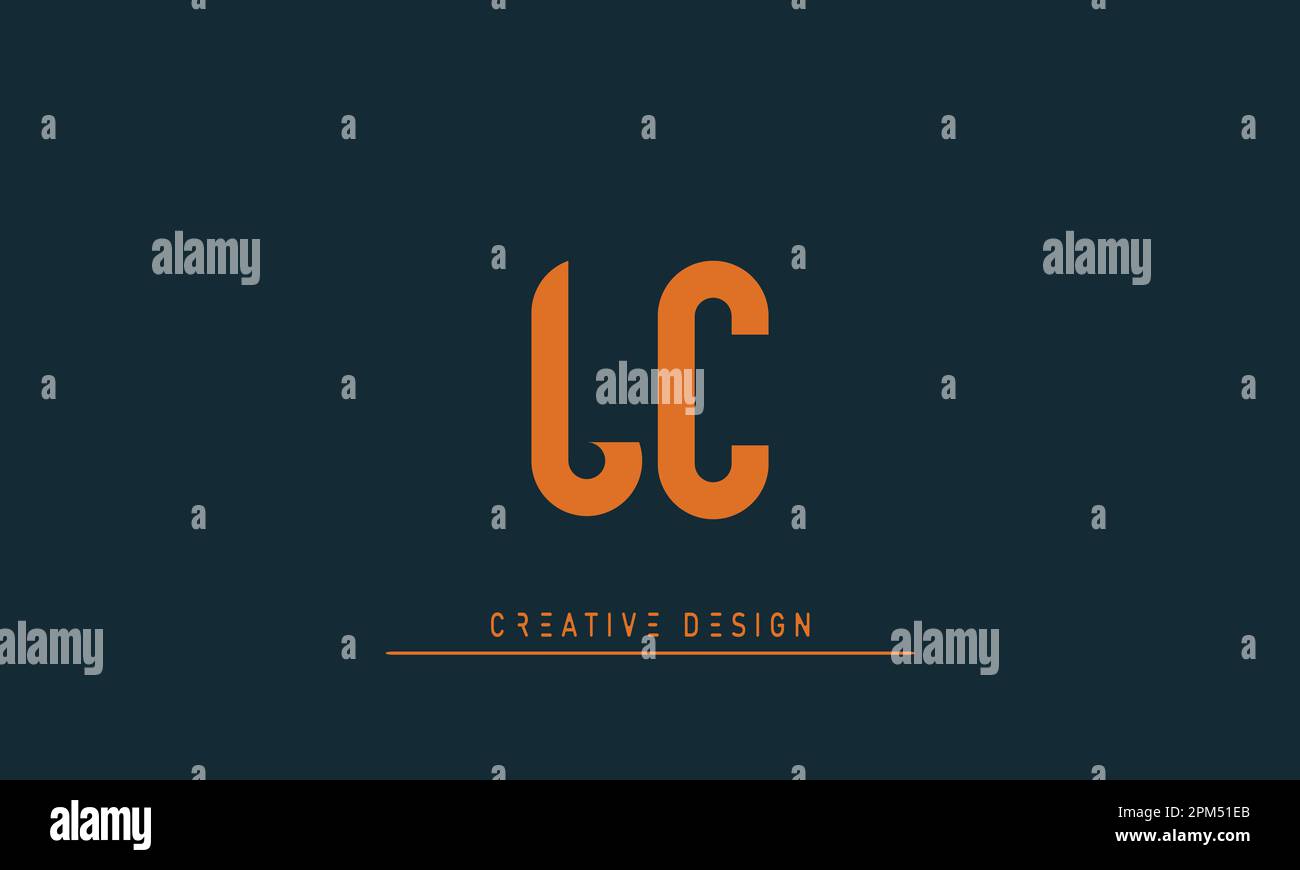 Alphabet letters Initials Monogram logo LC , CL Stock Vector