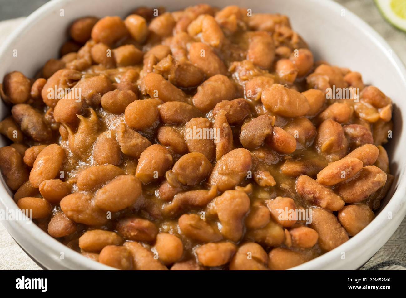 Homemade Mexican Pinto Refried Beans Ready to Eat Stock Photo Alamy
