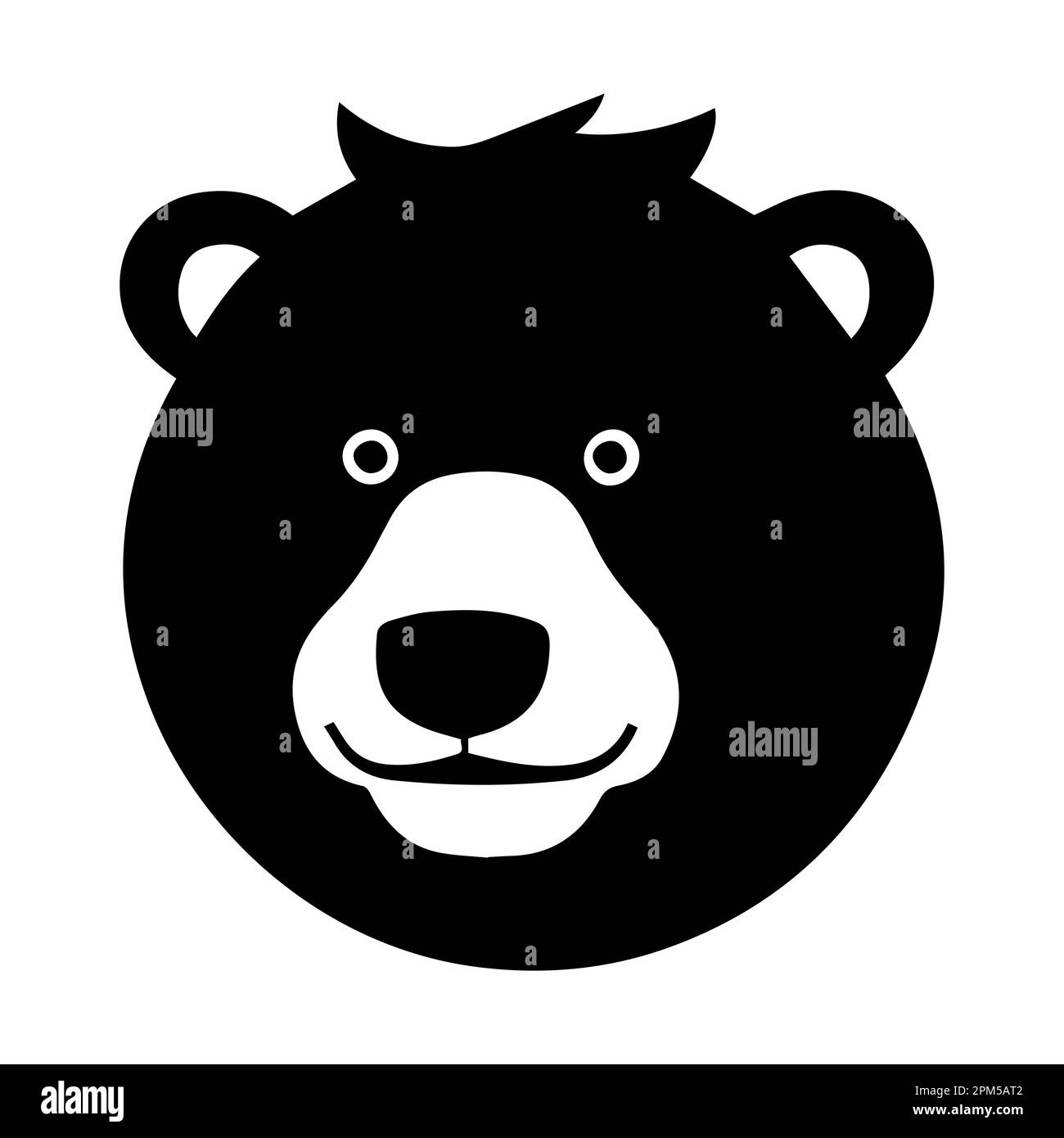 cute bear animal isolated, vector illustration design black and white ...
