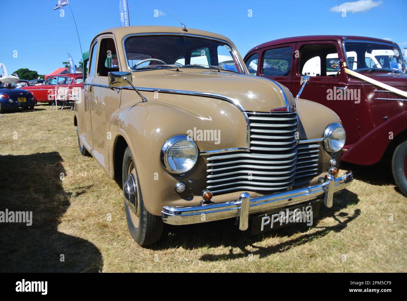 A 1951 Jowett Javelin car parked on display at the 47th Historic