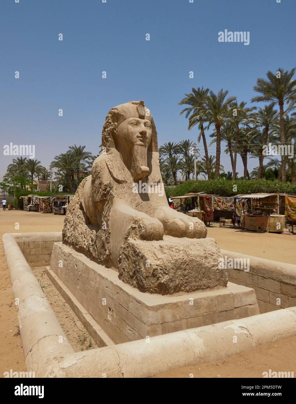 Alabaster sphinx in Egypt captured on a sunny day Stock Photo