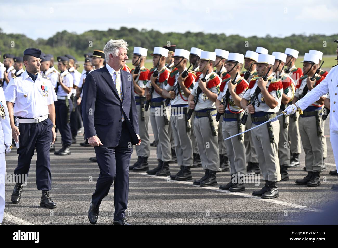 Cayenne, France. 11th Apr, 2023. King Philippe Filip of Belgium